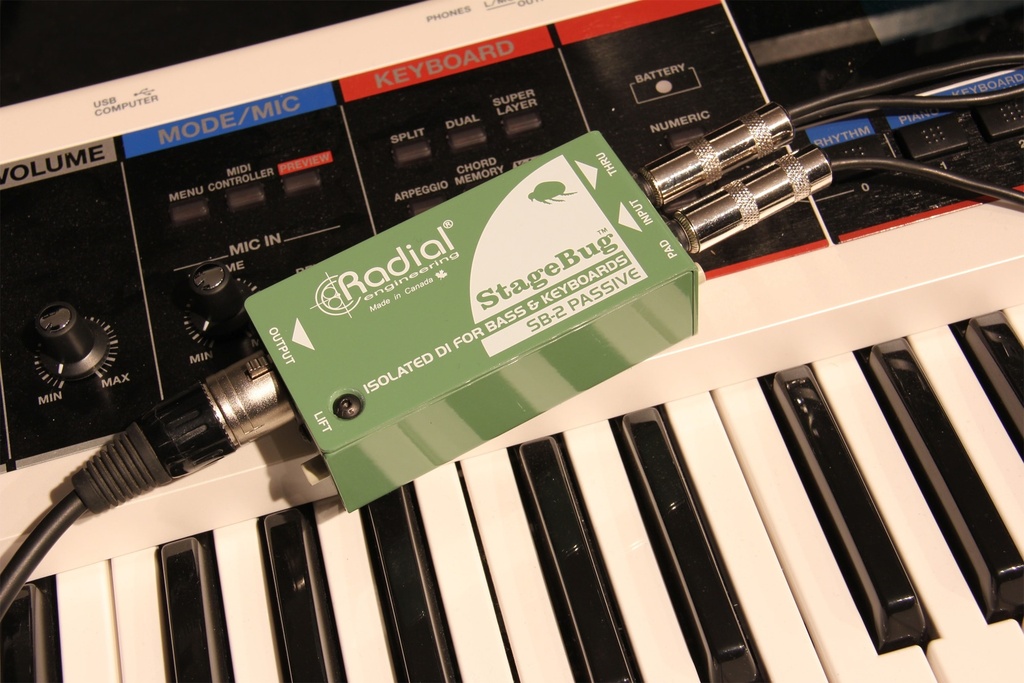 Radial StageBug SB-2 on keyboard