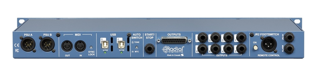 Radial SW8-USB rear panel