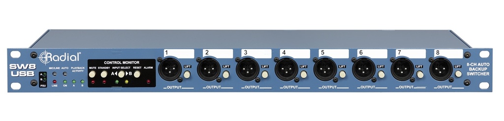 Radial SW8-USB front panel