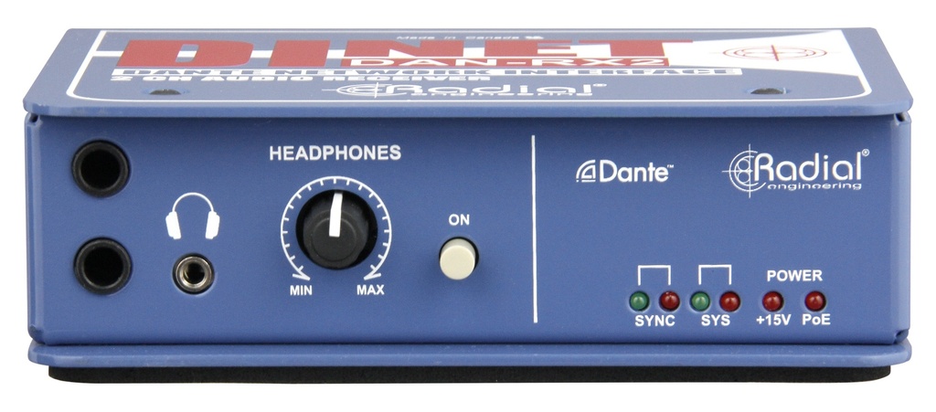 Radial DiNET DAN-RX2 front panel